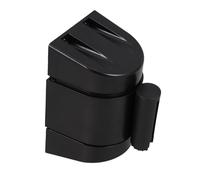 NUOBESTY Wall-mounted Retractable Safety Belt Barrier 2m with Black Plastic Housing for Crowd Control, Warning and Property Line Marking in Construction and Public Spaces