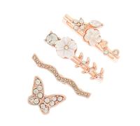 NUOBESTY Watchband Charms Decorative Ring Loops Rose Gold 3 pcs | Rose Gold Finish, Alloy Rhinestone Design, Easy to Use without Tools, 3 pcs