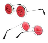 NUOBESTY Watermelon Lightweight Design Party Glasses Sturdy Structure 2pcs and Unique Stylish Fruit Themed Glasses for Beach Party Accessories