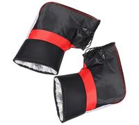 NUOBESTY Waterproof Oxford Cloth Electric Motorcycle Handlebar Gloves Windproof Thermal Muffs Small Size with Reflective Strip for Outdoor Riding in Cold Weather