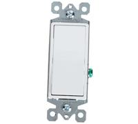 NUOBESTY Way Standard Decorator Rocker Light Switch White Wall Switch for Indoor Use Replacement for Residential and Commercial Lighting Controls