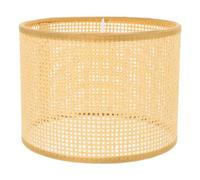 NUOBESTY Wicker Lampshade Woven Lampshade Rattan Woven Rattan Lamp Guard Cover Replacement Accessories Lamp Protective Cover Rustic Light Shade