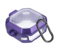 NUOBESTY Wireless Earbuds Case for Impact Resistant Protective Cover with Carabiner Lightweight Scratch Earphone Case for Outdoor Use Stylish Dark Purple Design for Adults