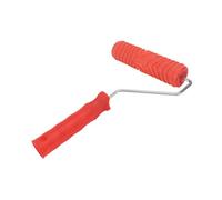NUOBESTY Wood Grain Paint Roller Red Plastic Handle Wall Decoration DIY Embossed Texture Painting Tool Rubber Roller Emulsion and Texture Paint Accessory