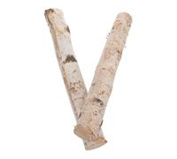 NUOBESTY Wood Logs 1.6"-2.4" Width X 16.5" Length for 2pcs Birch and Natural Fireplace Decor Sturdy Rustic Wooden Logs Indoor Arrangements Weddings and Themed Events