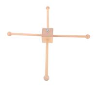 NUOBESTY Wooden Baby Mobile Frame Sturdy Base and Hanging Toy Bell Accessories, Beige Boho Crib Mobile Frame for DIY Nursery Decor in Hallways, Classic Natural Aesthetic