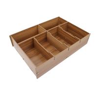 NUOBESTY Wooden Cash Holding Box with Multi-grid Divider Sturdy Desktop Storage Organizer for Paper Money Coins Jewelry Keys Lightweight and Portable for Travel and Cash Management