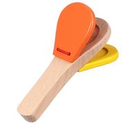 NUOBESTY Wooden Castanet Clapper for Kids - Portable Hand Percussion Musical Instrument for Early Learning Hand-Eye Coordination and Parent-Child Interaction