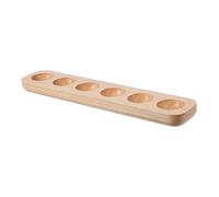 NUOBESTY Wooden Egg Holder Countertop Tray for Deviled Eggs and Refrigerator Storage Solid Rubberwood for Kitchen Display