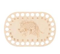 NUOBESTY Wooden Embroidery Thread Organiser with 26 Holes Cross Stitch Thread Holder for DIY Knitting and Crochet Sewing Storage Board