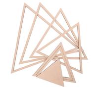 NUOBESTY Wooden Geometric Triangle Pottery Molds Set of 6 Pieces with Concentric Cutting Guide for Clay Handbuilding Plates Ceramic Craft Modeling Tools 14-35Cm