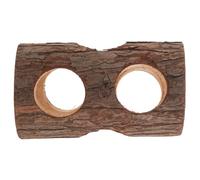 NUOBESTY Wooden Hamster Hideout Tunnel for Dwarf Hamsters and Gerbils, Natural Brown Tree Hollow Chew Providing Secure Private Space and Reliable Cage Accessory for Small Animals
