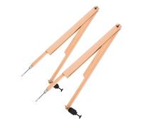NUOBESTY Wooden Large Drawing Compass with Suction Cup, 2pcs School Drafting Compass Set for Blackboard and Whiteboard, Multipurpose Circle Maker Tool for Teachers and Classroom Use