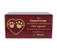 NUOBESTY Wooden Pet Urn Pet Cinerary Casket Protecting Pet's Ash Hold Ashes Simple Elegant Delicate Box 7.49x4.99x3.79in Memorial Keepsake