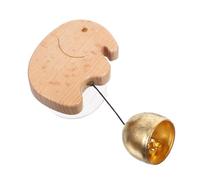 NUOBESTY Wooden Shopkeeper Bell with Suction Cup Decorative Animal Door Chime for Home Office Solid Wood and Copper Bell Easy Installation Melodious Wind Chime for Door Opening