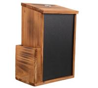 NUOBESTY Wooden Suggestion Box Wall Mounted with Lock and Blackboard Retro | Size 25x17x10.3cm, Secure Storage for Kitchen and Living Spaces, Timeless Vintage Look