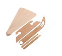 NUOBESTY Wooden Weaving Shuttle Set Beech Handcrafted Threading Tools for DIY Crafts Knitting Accessories Smooth Lightweight Design for Scarves Sweaters Embroidery and Tapestry