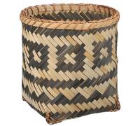 NUOBESTY Woven Flower Basket Bamboo Weaving Waste Paper Basket for Home