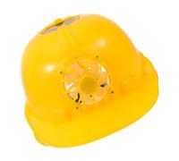 NUOBESTY Yellow Safety Hard Hat with Solar Fan for Construction Workers, Breathable Plastic Material, Sun Protection and Shade for Outdoor Construction Work
