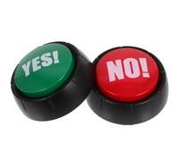 NUOBESTY Yes No Button, 2pcs Answer Buzzers Yes No Sound Button Buzzers for Party Favors, Prank Prop, Classroom, Game Show (No Battery)