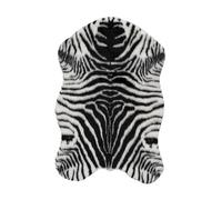NUOBESTY Zebra-stripe Rug Comfortable Doormat Fish Shaped Non-skid Backing Floor Mat for Kitchen and Bathroom
