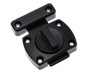 NUOBESTY Zinc Alloy Door Latch Slide Bolt Lock, Small Black Thickened Security Bolt for French Doors and Wood Gates, Surface Mounted Slide Lock for Home Safety