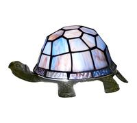 NUODITOS Small Turtle Night Light Tiffany Style Stained Glass Accent Table Lamp Bedroom Living Room Bedside Lamp Mini Light Kids Gifts Cute Light