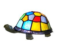 NUODITOS Tiffany Turtle lamp Stained Glass Turtle Night Light Small Table lamp for Bedside Living Room Children's Room Decoration Desk Lamp Mini Decor Nightstand Light