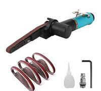 NuoDunco 10x330mm Pneumatic Belt Sander for Wood | 360° Rotating Grinding, with 12pcs Sanding Belts, Air Finger Mini Sander, 16000rpm