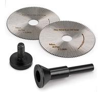 NuoDunco 2 Inch Circular Saw Cut-Off Wheel with 1/4 Stem Mounting Mandrel for Die Grinder W3/8" Arbor Hole Cutting Wheel for Wood Plastic PVC Pipe Stainless Steel Cutter Disc Drill Attachment