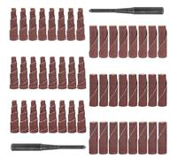 NuoDunco 50Pcs 2 Inch Sand Paper Abrasive Cartridge Rolls Cone Cylinder Rotary Flap Disc 1/4" Die Grinder Sanding Disc Grinding Bits Drum Sanders for Wood Metal Fiberglass