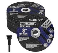 NuoDunco 76mm Metal Cutting Disc for Angle Grinder, 25Pcs | With a mandrel, for Aluminum Wood Iron, Die Grinder Cut Off Wheel