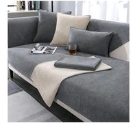 NUODWELL Soft Chenille Sofa Cover 1/2/3/4 Seater, Non-Slip Corner L Shape Sofa Slipcovers Thick Textured Sofa Cushion Covers Washable Furniture Protector for Living Room (Light Grey, 70x70cm)