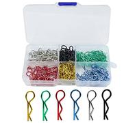 Nuofany 180pcs Universal RC Body Clips Car Clips Steel R Clips Stainless Steel for All 1/8 1/10 1/12 Scale Traxxas Redcat HPI Himoto HSP Exceed RC Car Parts Truck Buggy Shell Replacement