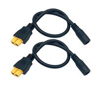 Nuofany 2Packs DC5.5x2.1mm to XT60 Charging Cable XT60 Female Bullet Connector to DC5.5X 2.1mm Female Adapter Cable for TS100 Soldering Iron,FPV Monitor Power