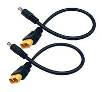 Nuofany 2Packs XT60 Adapter Cable XT60 Charging Cable XT60 Male Bullet Connector to Male DC 5.5mm X 2.5mm Power Cable for Fatshark Skyzone FPV Monitor Power