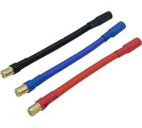 Nuofany 3pcs/Set 6.5MM Bullet Male to Female 10AWG 10CM ESC Extension Cable for RC Car Boat Brushless Motor ESC