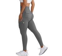 Nuofengkudu Cargo Leggings Womens with Pockets High Waisted Tummy Control Soft Fitness Gym Workout Combat Sports Opaque Push up Athletic Running Ladies Stretch Yoga Pants Y-Dark Grey 2XL