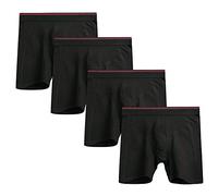 Nuofengkudu Mens Seamless Boxer Briefs Y Fronts Pouch Support Cotton Underwear Trunks Comfortable Soft Stretch Waistband Breathable Sports Classic Male Underpants Walking Navy Black XL