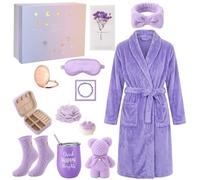 Nuogo 13 Pcs Birthday Gifts Box for Women Spa Gift Baskets Set for Women Get Care Package for Mom Her Wife Friend Grandma