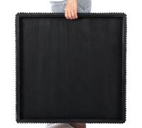 Nuogo Extra Large Square Ottoman Table Tray with Wooden Bead Washed Wooden Serving Tray Multipurpose Decorative Square Ottoman Tray for Coffee Table Platter Room Kitchen Counter (24 x 24 Inch,Black)