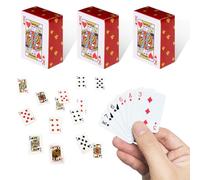 NUOGUAYI Mini Poker Cards, 3 Decks Playing Cards, Small Playing Cards, Mini Card Game, Magic Cards, Miniature Poker Cards, for Children Adults, Party Gifts, Travel Game, Home Games