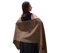 NUOHEMULE Cashmere Merino Wool Blend Shawl Wraps, 75"x27" Luxury Woven Travel Pashmina Shawls, All-Season Scarf for Women, Coffee, Large