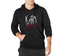 NUOKANG Korn Logo Follow The Leader Rock Nu Metal Hoodie Hoody Mens Black XL