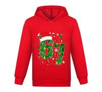 Nuoke christmas jumper 2025,christmas jumpers kids,gifts for Boys Girls Hoodie Vintage Y2k Pullover Streetwear Long Sleeve Hooded Sweatshirt Red
