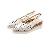 Nuoke elegant sandals for women - Women's Wedge Sandals Platform Espadrille Closed Toe Polka Dot Ankle Strap Buckle Summer Casual Rope Trim Roman Style Shoes