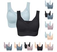 Nuoke Front Closure 5d Shaping Wireless Support Bra, Halter Neck Sports top, Fairy Bra, Bras for Back Fat, Ladies Bras Non Wired Full Support Purple