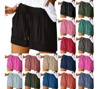 Nuoke Gym Shorts Woman, Black Short, Yoga Clothes, Roman Shorts for Women, Gym Leggings with Pockets Women, Womens Summer Clothes, Running Short