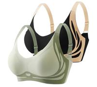 nuoke My Orders, Wireless Bras for Women UK Large Bust, Back Support Bra, White Bralette, Gym Tank top Women, add 2 Cup Sizes Bra, lace Bralette
