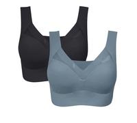 Nuoke Returns Pallet, Wide Back Bra, Non Wired Support Bras for Women, Sport Bras for Women UK, Front Closure 5d Shaping Wire-Free Support Bra Bronze